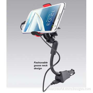 Universal Clip Car Holder with USB Charger for Smartphone (BD-HC06)
